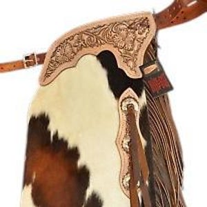 Cowhide Rodeo Chaps Hand-tooled Cowhide Chaps: Western Rodeo Leather Fringe Chinks - Etsy
