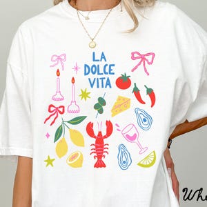 La Dolce Vita Shirt, Italian Summer Tee, European Travel Shirt, Ciao Bella, Sardines, Tomato Girl Summer, Tinned Fish