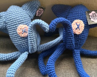 11-inch Coraline Squid gehaakte, beweegbare pluche pop