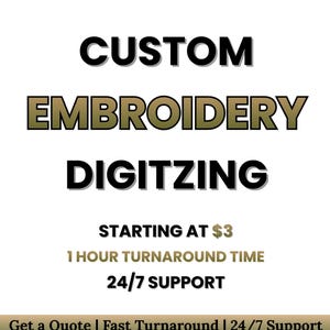 Custom Embroidery Digitizing Service | 1 Hour Turnaround, 24/7 Support