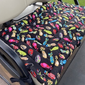 Free Shipping:   Great Christmas Gift.  Multi-Colored Golf Bags For Your Golf Cart Seat Cover