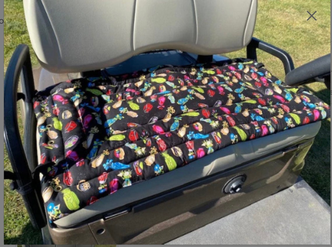 Golf Cart Seat Cover With Matching Zippered Bag. the Perfect Etsy