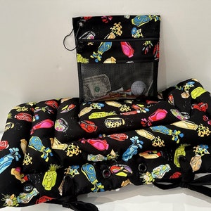 Free Shipping:  Golf Cart Seat Cover with matching Zippered Bag.  The  perfect golfing combination for yourself or as a gift.