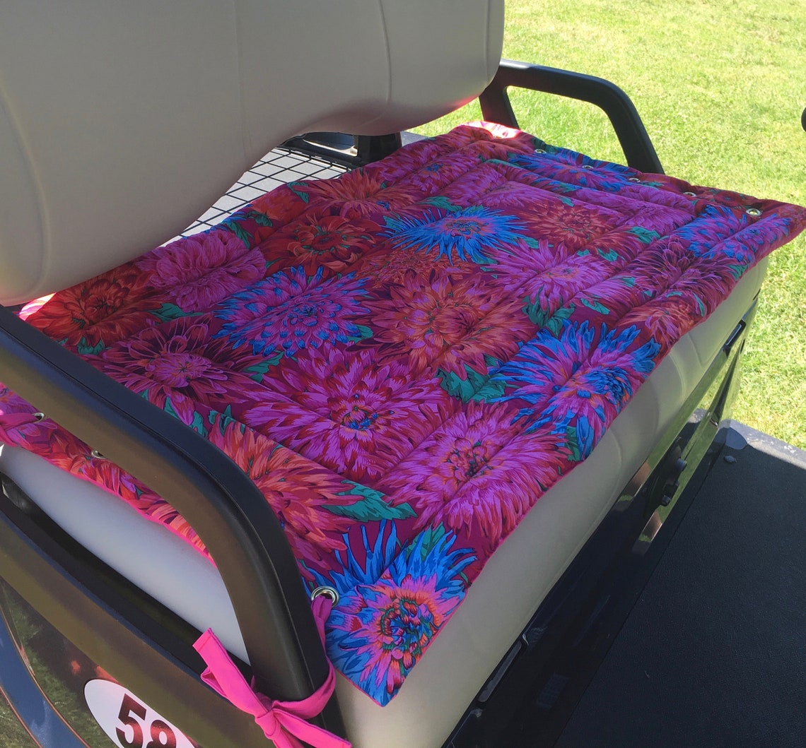 Reversible Floral Print Golf Cart Seat Cover. Featuring Pink - Etsy