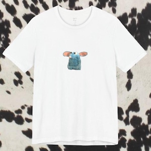 おもしろい不安マウスユニセックスTシャツ、マペット半袖シャツ、神経質なユーモアギフト、ストレス解消トップス、漫画動物デザイン、ミーム服