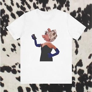 Camiseta unisex Miss Piggy Fabulous Evening Icon, para fans de los Muppets, regalo para amantes de los cerdos, divertida, diseño retro, cultura pop.