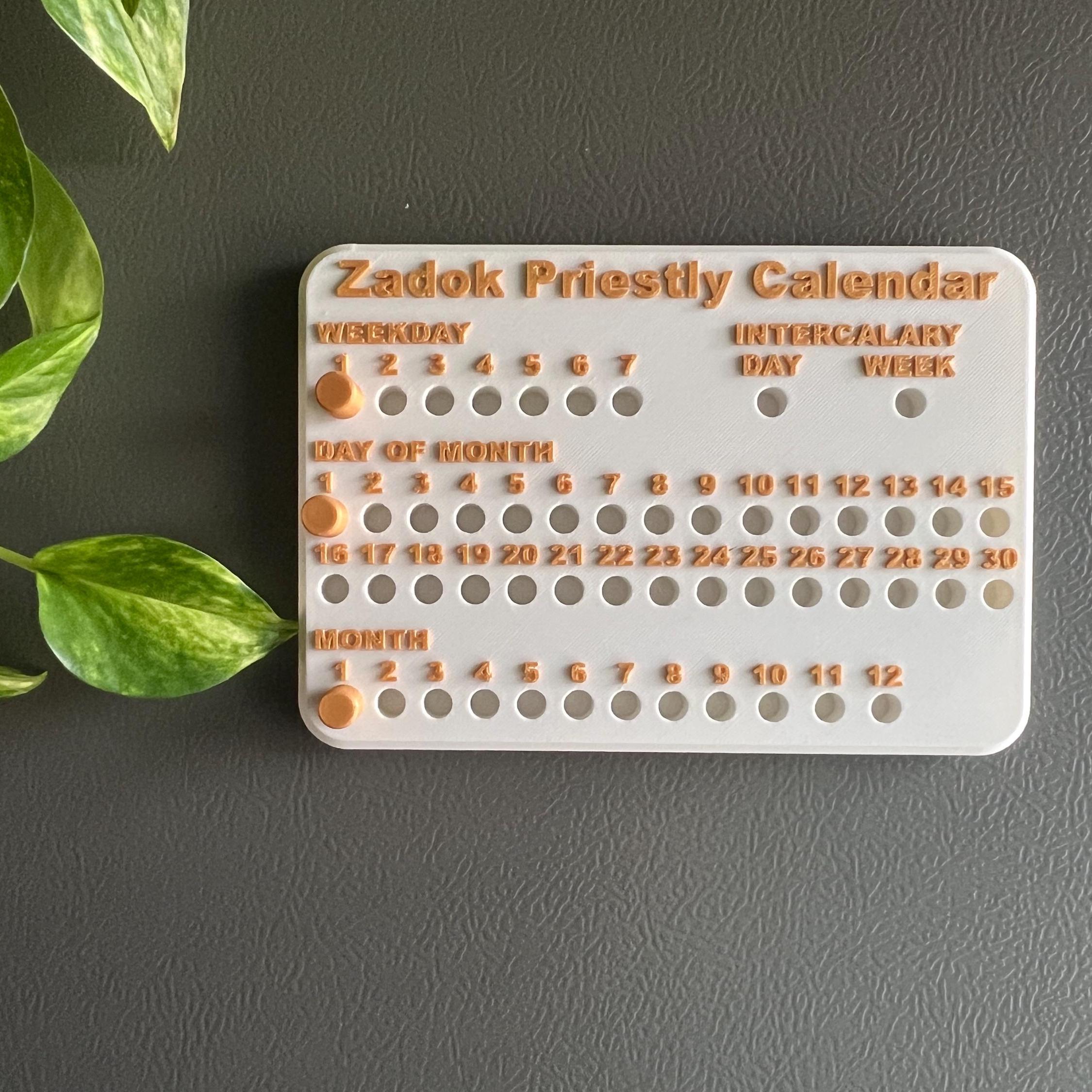 Perpetual Zadok Priestly Calendar Magnet | Enoch Calendar |364 Day Year ...