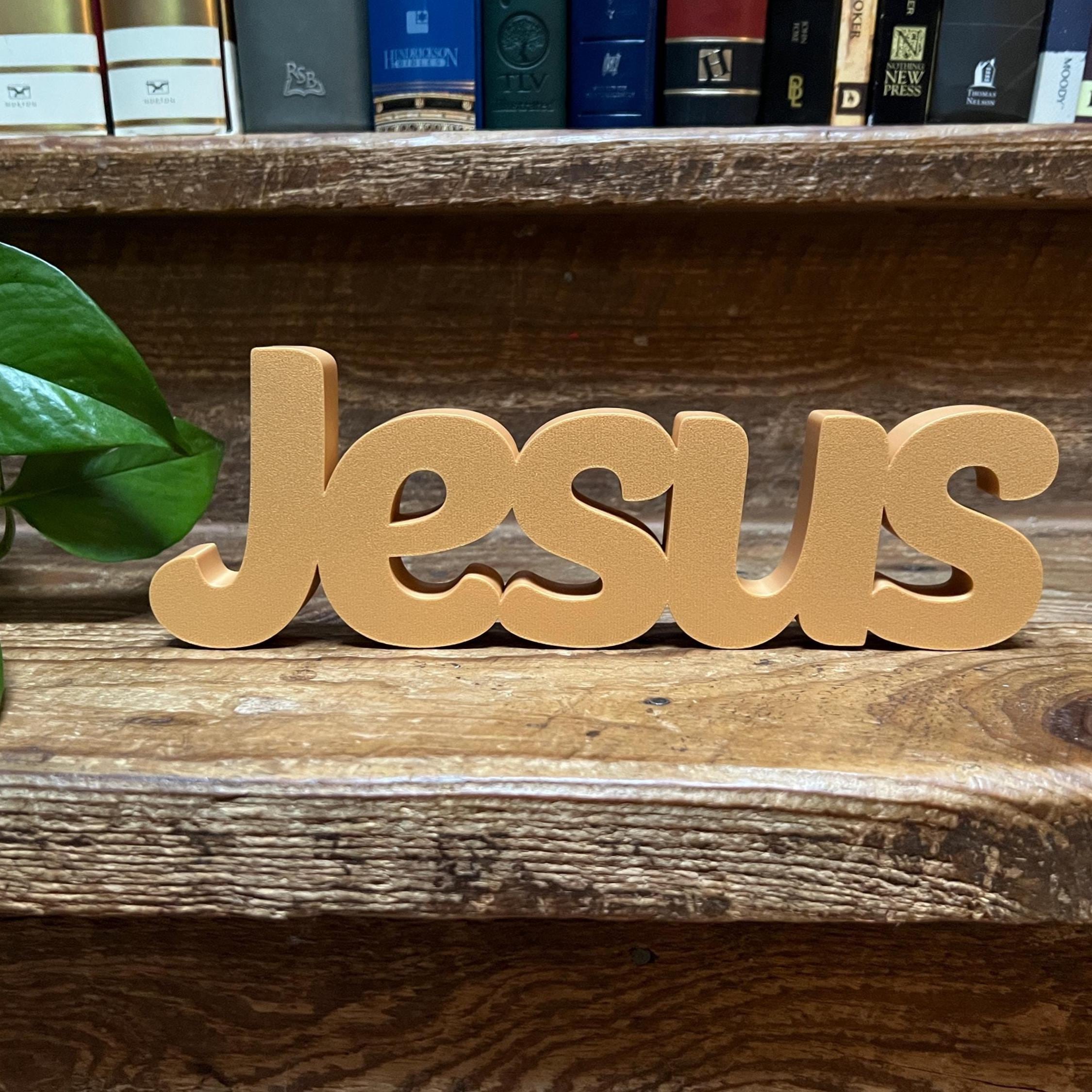Jesus Freestanding Sign Decor | Jesus 3D Name Sign | Scriptural