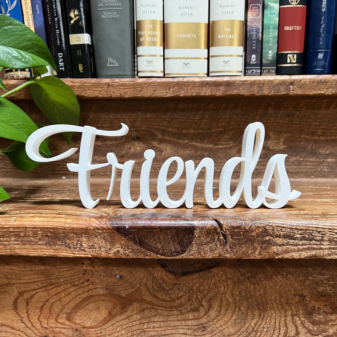 Freestanding Friends Sign Decor | Friend Decorative 3D Name Sign ...