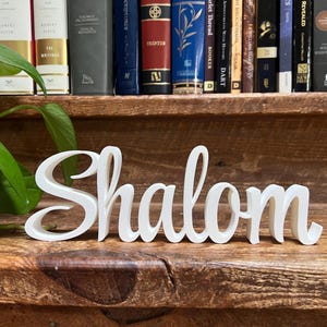 Shalom Peace Freestanding Sign Decor | Shalom 3D Name Sign Decor | Jewish Home Decore | Shabbat Shalom Bundle