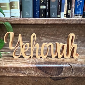 Yehovah Freestanding Sign Decor | Yehovah 3D Name Sign | Yehovah Decoration | Christian Decorative