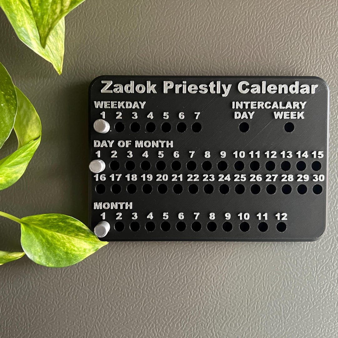 Perpetual Zadok Priestly Calendar Magnet | Enoch Calendar |364 Day Year ...