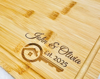 Personalized Bamboo Cutting Board: Realtor Closing Gift, Housewarming