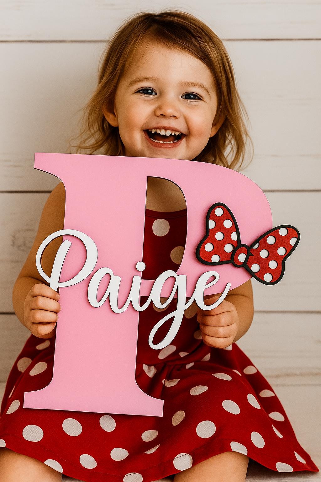 Minnie Mouse Wooden Name Sign: Personalized Nursery Decor
