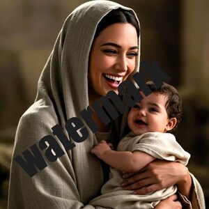 Mary and Jesus, digital art, Christmas, Christian, LDS, relief society, young women, primary, handout, poster, digital download, wall art