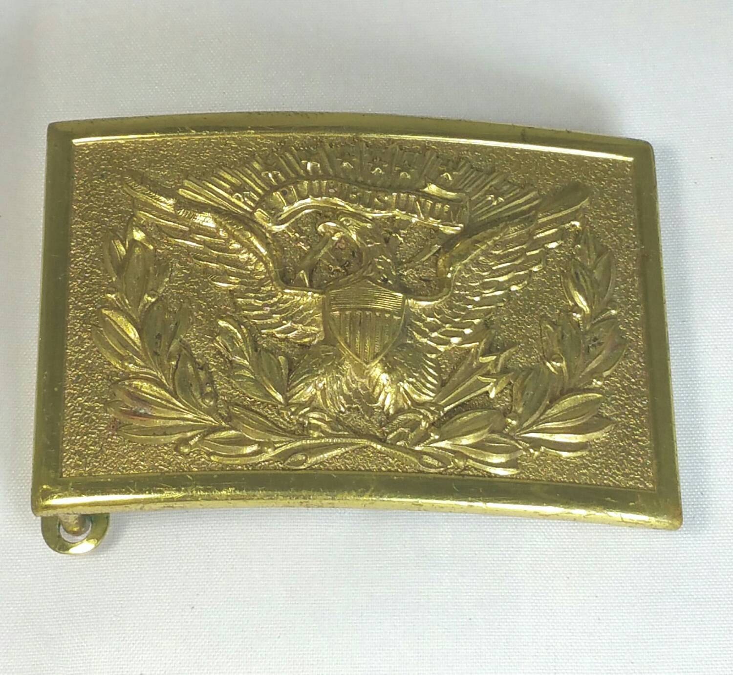 American Eagle USA Brass Belt Buckle Signed Made in USA Etsy