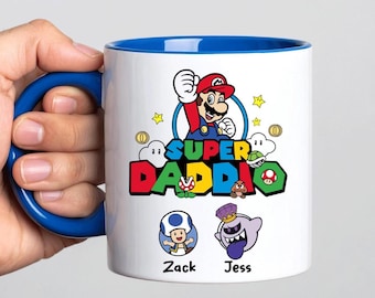 Super Daddio mug Father's day Birthday gift Personalised names , other colours