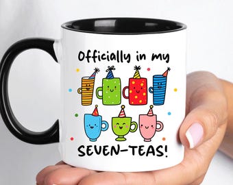 Officially in my Seven-Teas funny 70th birthday mug Other colours 70th gift