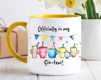 Officially in my six teas Funny 60th Birthday Mug Gift