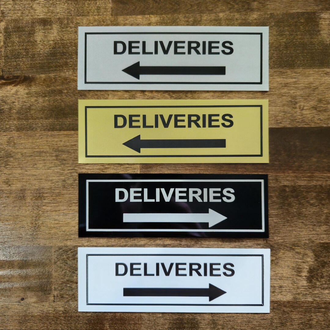 Deliveries Aluminum Sign | Custom Sign | Parking | Business | Plate | 2 ...