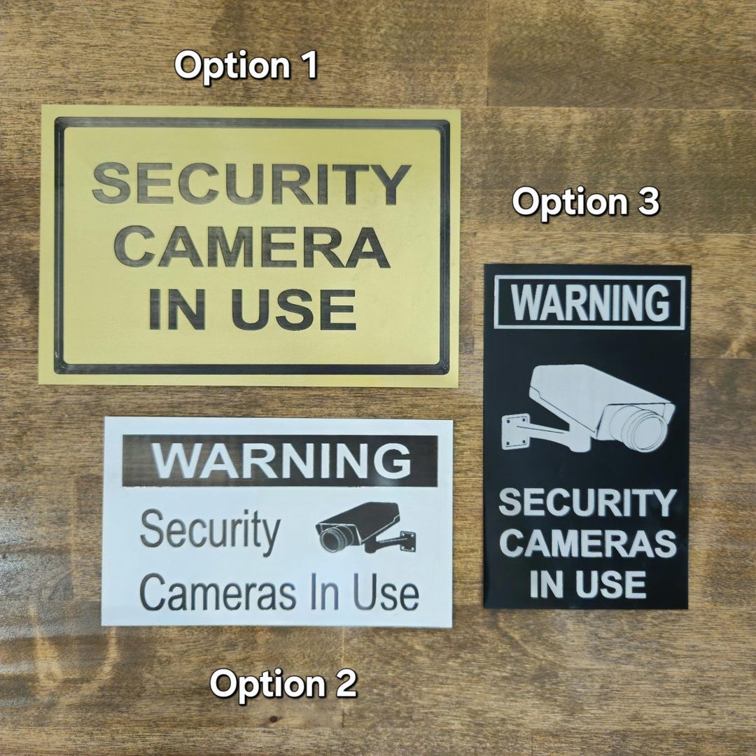 Security Camera in Use Sign | Aluminum | Adhesive | Plaque ...