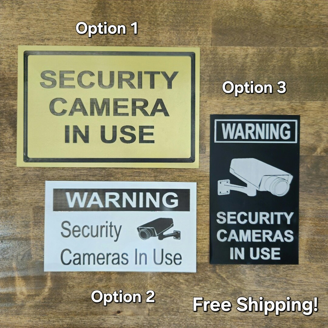 Security Camera in Use Sign | Aluminum | Adhesive | Plaque ...