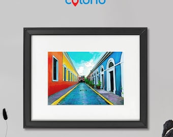 Callejón McArthur Print, Old San Juan Illustration (Not framed)