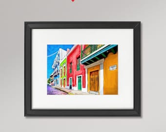 Calle San Sebastián - Old San Juan Digital Print (not framed)