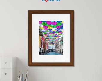 Sombrillas en Fortaleza - Old San Juan Digital Print (not framed)