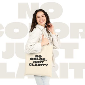 Layerless Tote Bag: No Color, Just Clarity.