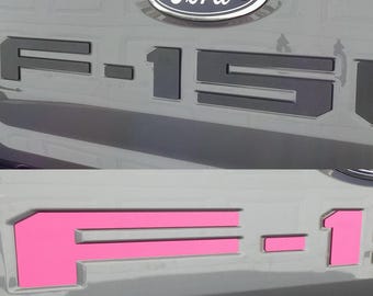 F-150 Solid Colors Raised Tailgate Insert Letters 2021-2026 Made with ASA not ABS