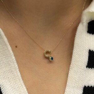 14K Gold 3D C Letter Necklace – Personalized Initial Pendant, Dainty & Elegant Jewelry, Perfect Gift for Women and Special Occasions