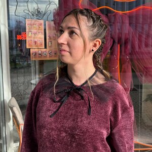 Accessoire veste noire, col unique amovible, col amovible pour femme, accessoire t-shirt, col ras du cou, col ras du cou, cadeau pour elle