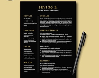 Severance Resume Template | Lumon Executive Resume | Professional CV | Google Docs Word 2025 Clean Minimalist Simple Creative Modern Style