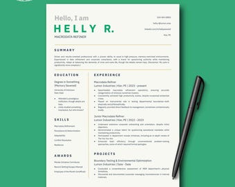 Severance Resume Template | Lumon Executive Resume | Professional CV | Google Docs Word 2025 Clean Minimalist Simple Creative Modern Style
