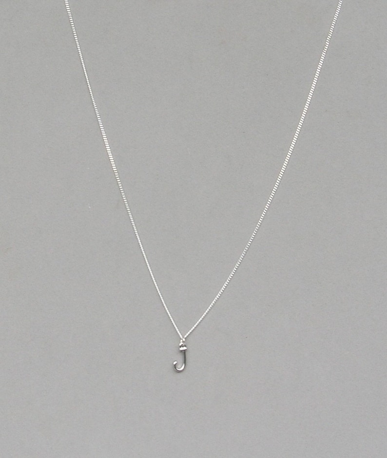Silver Plated Initial J Necklace 113 Separate Listing for Etsy