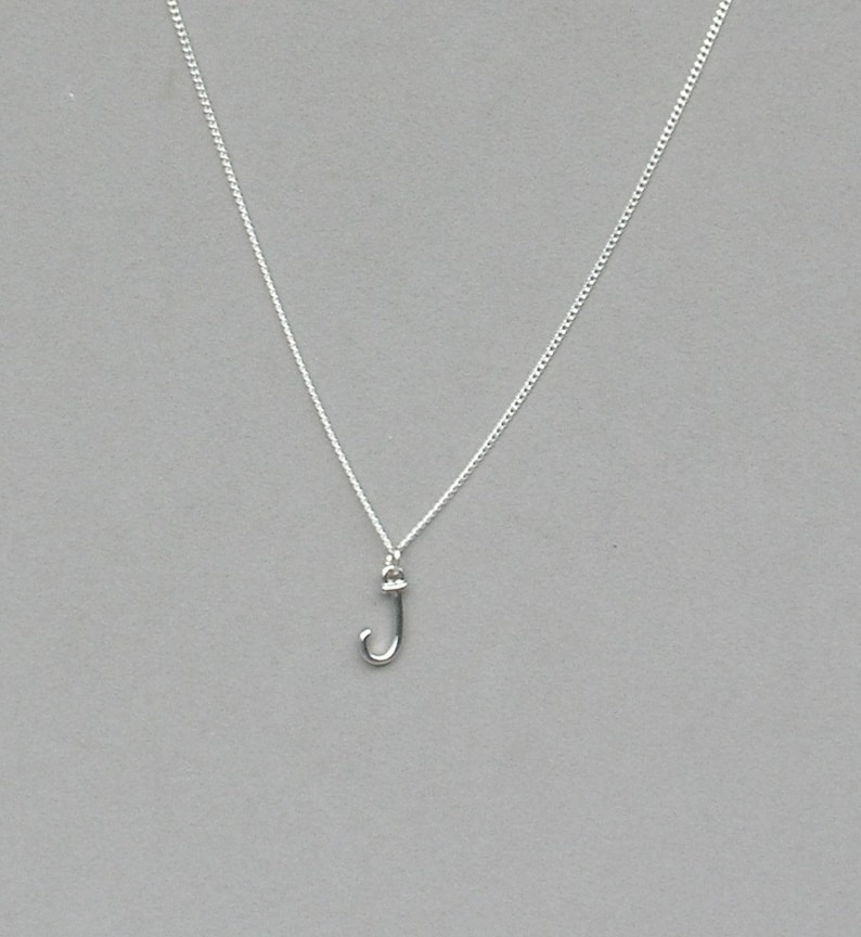 Silver Plated Initial J Necklace 113 Separate Listing for Etsy