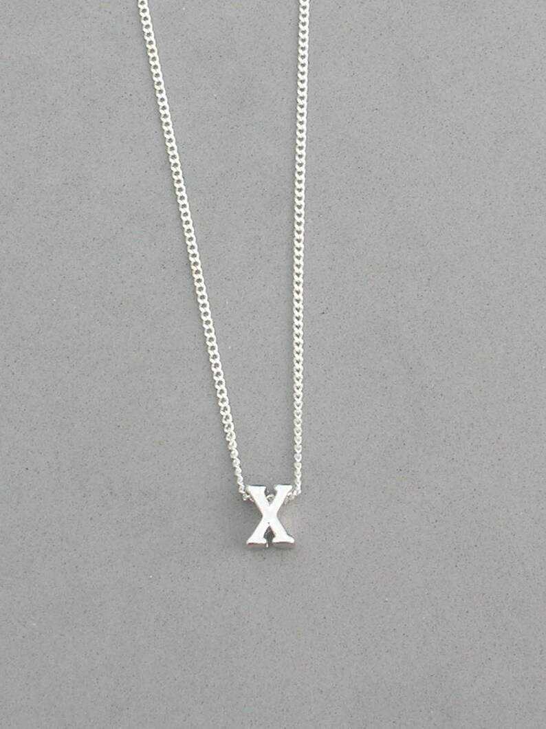 Rhodium Initial x Necklace R13