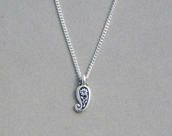 Silver Paisley Necklace