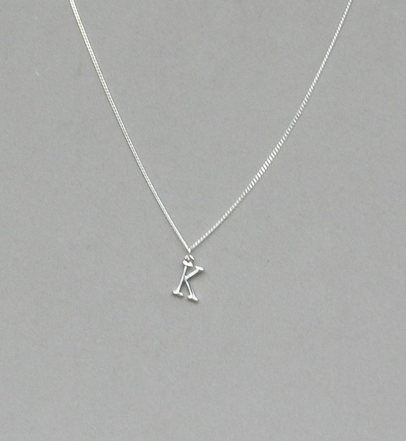 Dainty Silver Initial Necklace – Jewel Cult