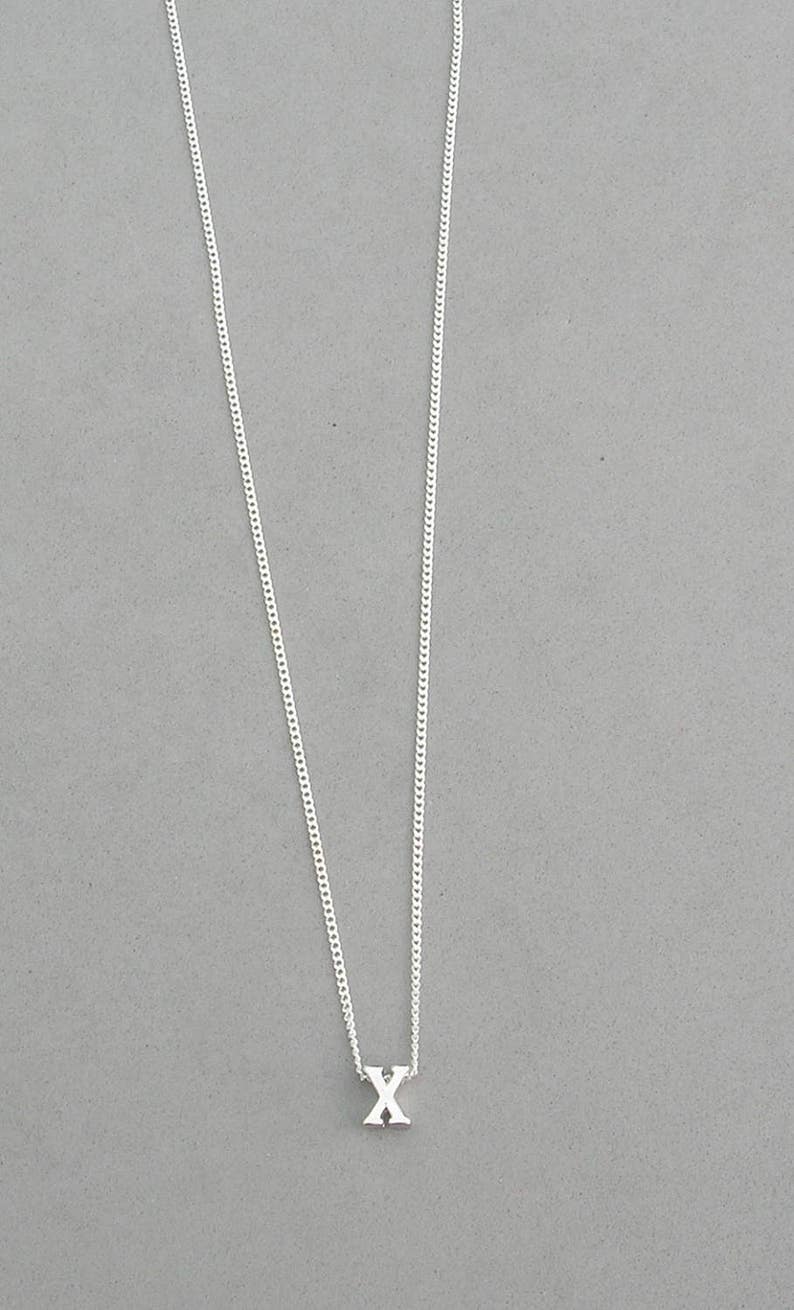 Rhodium Initial x Necklace R13