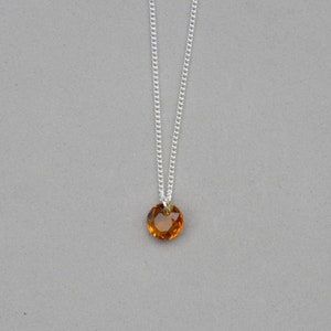 Swarovski Crystal November Topaz Birthstone Pendant Necklace