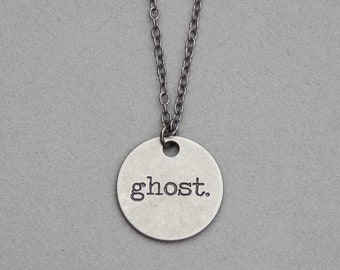 Sparkly old Ghost vintage charm necklace