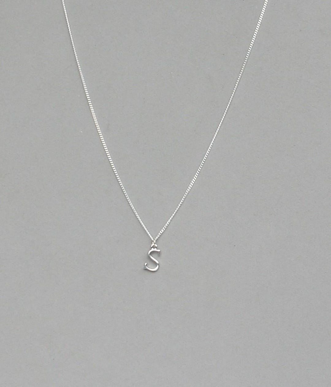 Buy Silver Plated Initial S Necklace 113- Separate Listing for Birthstone  Charm Online in India