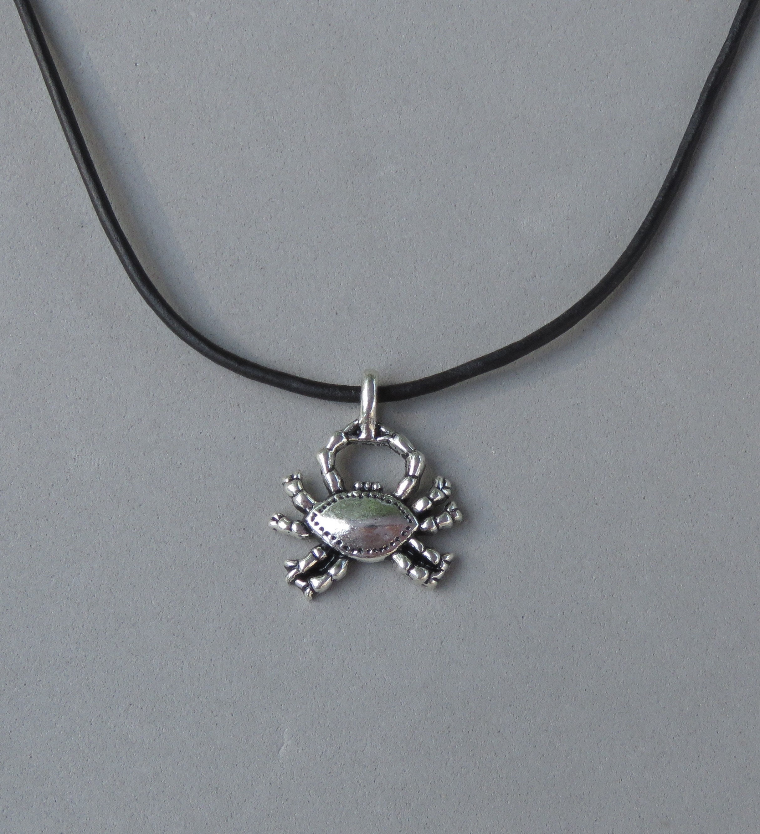 Crab Pendant Necklace Etsy