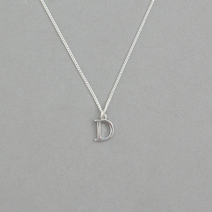 Silver Plated Initial D Necklace 113- Separate Listing for Birthstone Charm