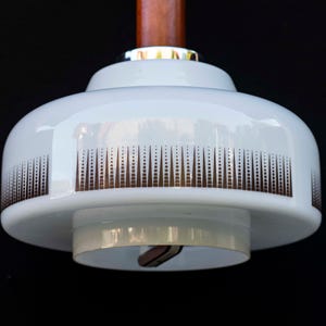 Mid Century Opalin Glass pendant / 70&#39;s ceiling lamp / Vintage Space Age ceiling lamp / Vintage  ceiling