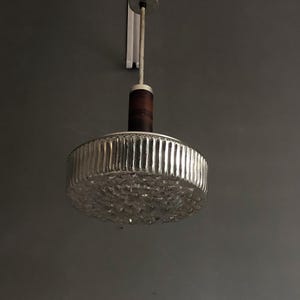 Mid Century Opalin Glass pendant / 70&#39;s lamp / Vintage Space Age ceiling lamp / Vintage ceiling / Danish Desing