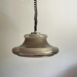 Large Mid century Orange Plastic Pendant Light / Vintage Pendant Light / Orange Chandelier / Space Age Light / Mid Century Lighting