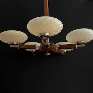 Large Art Deco Chandelier from 30s /  Art Deco Pendant Light / Antique Chandelier / Art Deco Light /  Vintage Pendant Light / H94cm W: 74cm